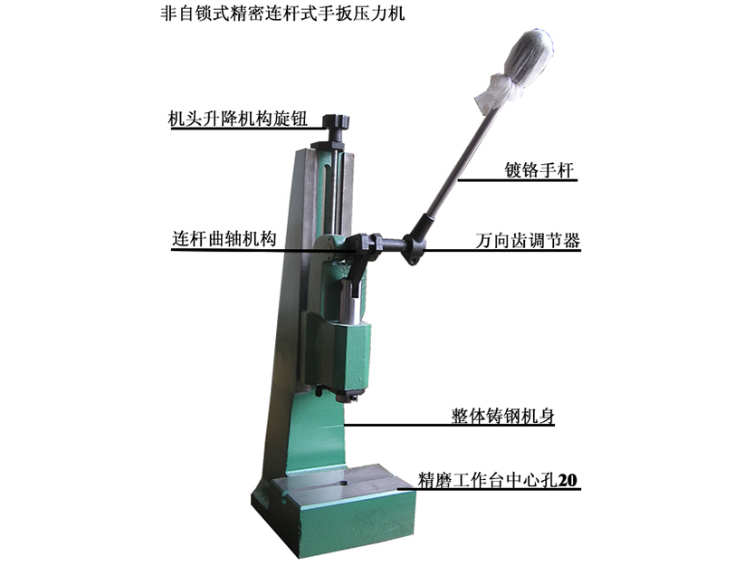 非(fei)自鎖式(shi)連杆式(shi)手扳壓力(li)機(jī)